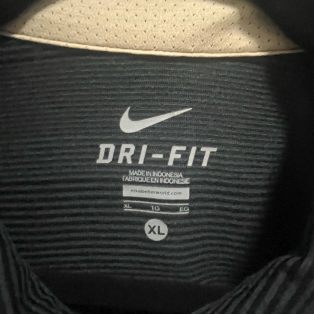 Nike DriFit ARMY (greyish green) striped Polo - XL - Picture 3 of 5